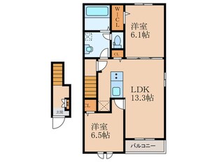 ラフレシール葛原Ⅱの物件間取画像